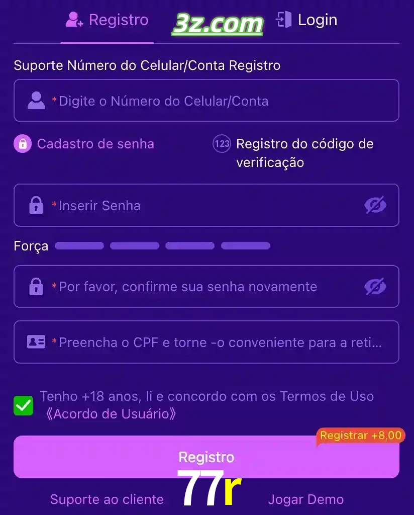 bonus de cadastro imediato